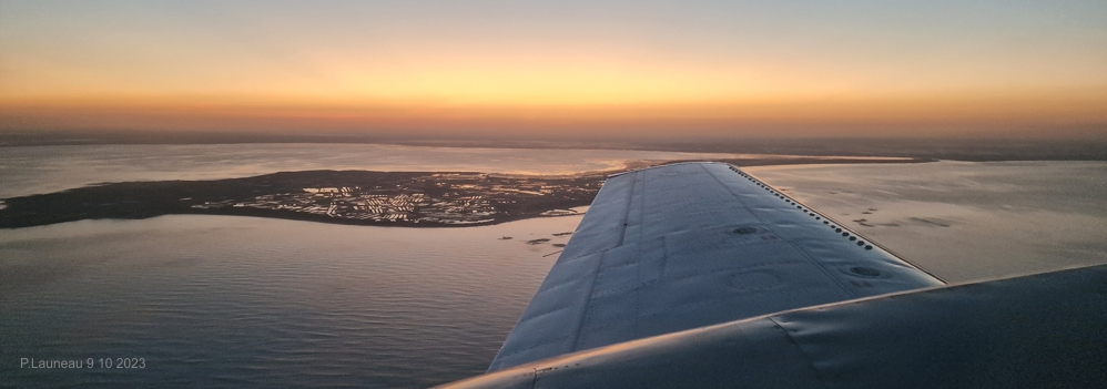 Début de journée aérienne topo-bathy au dessus de Noirmoutier